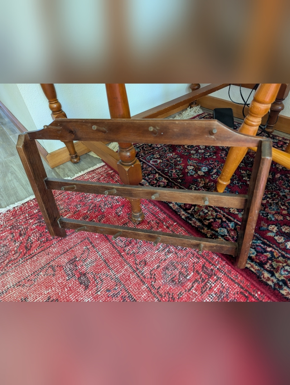 Curio Vintage Tailors Wooden Thread Holder Rack